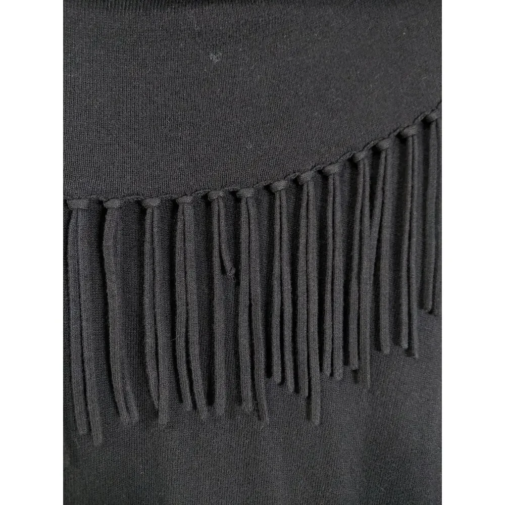 Michael Kors Cowl Neck Fringe Knit Pullover Sweater Women See Measurements